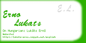 erno lukats business card