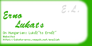 erno lukats business card